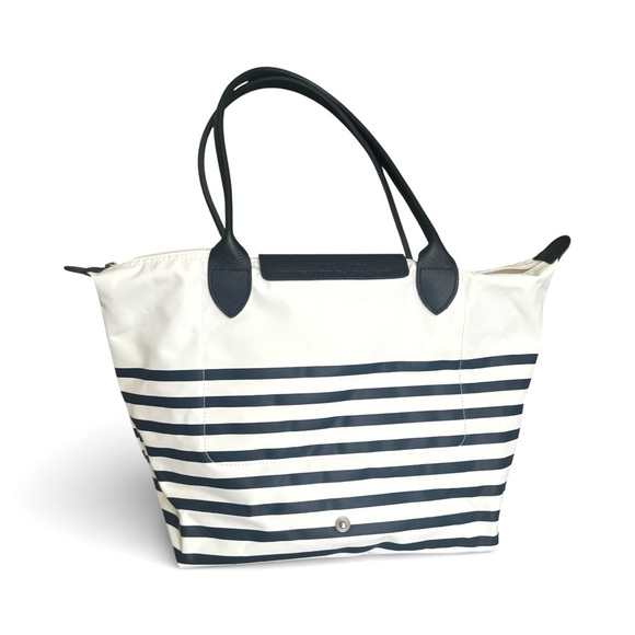 Longchamp Le Pliage Mariniere Striped Tote Shoulder Bag - Picture 6 of 17